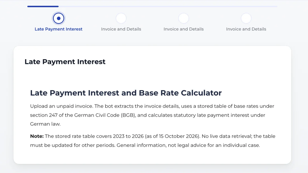 Calculate Late Payment Interest: Upload an Invoice, Get a PDF